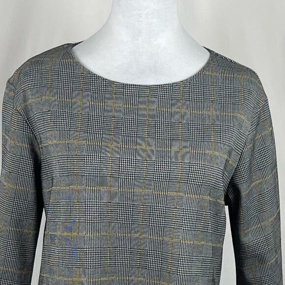 Bryn Walker Black Yellow Plaid IRYS Academia OfficeCore Dress NWT Size M - Picture 3 of 13